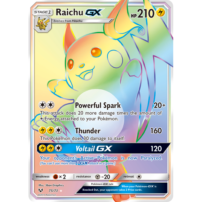 Raichu GX (75/73) [Sun & Moon: Shining Legends]