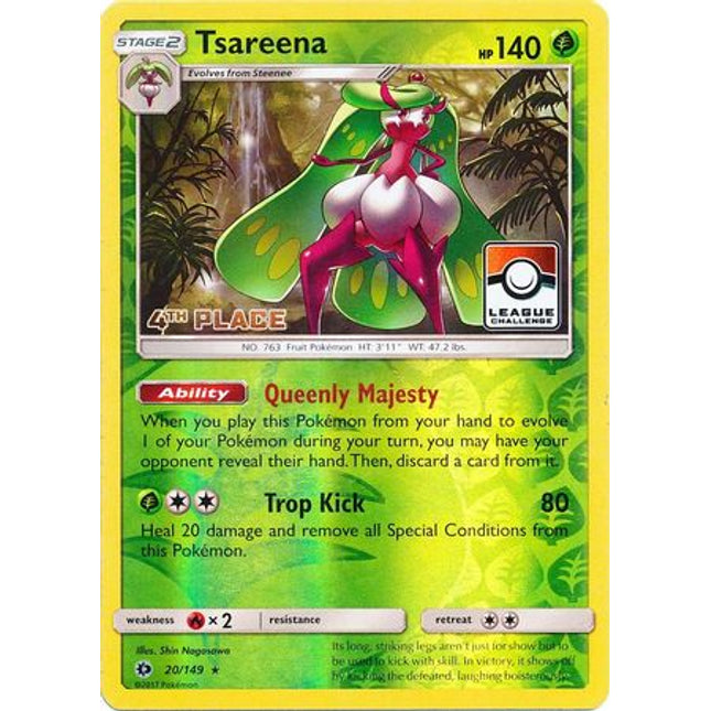 Tsareena (20/149) (League 4th Place) [Sun & Moon: Base Set]