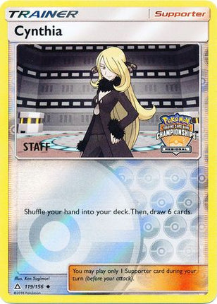 Cynthia (119a/156) (Regional Championship Promo Staff) [Sun & Moon: Ultra Prism]