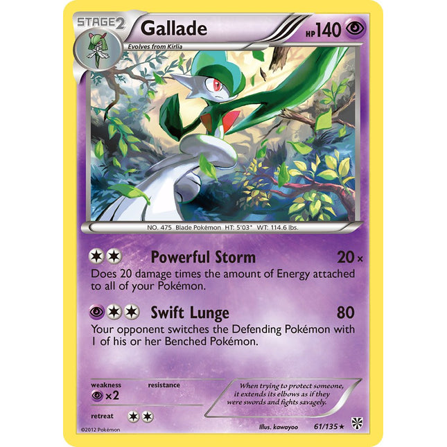 Gallade (61/135) (Cosmos Holo) (Blister Exclusive) [Black & White: Plasma Storm]