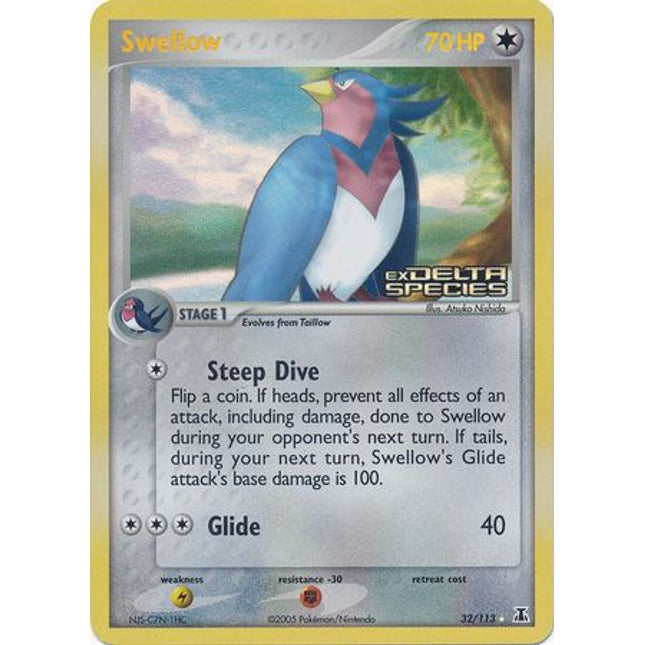 Swellow (32/113) (Stamped) [EX: Delta Species]