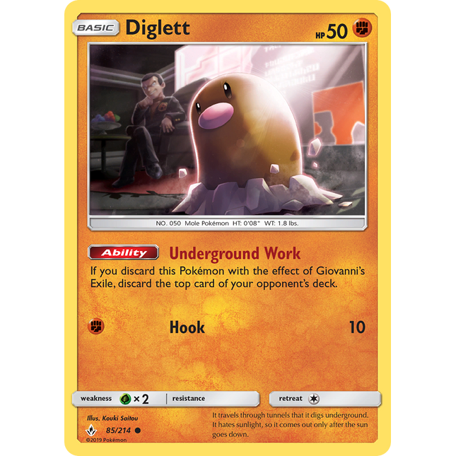 Diglett (85/214) [Sun & Moon: Unbroken Bonds]