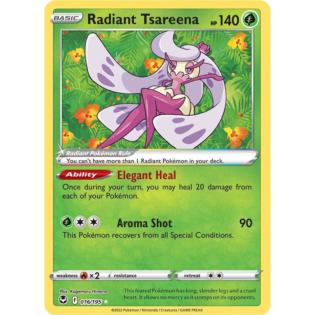 Radiant Tsareena (016/195) [Sword & Shield: Silver Tempest]