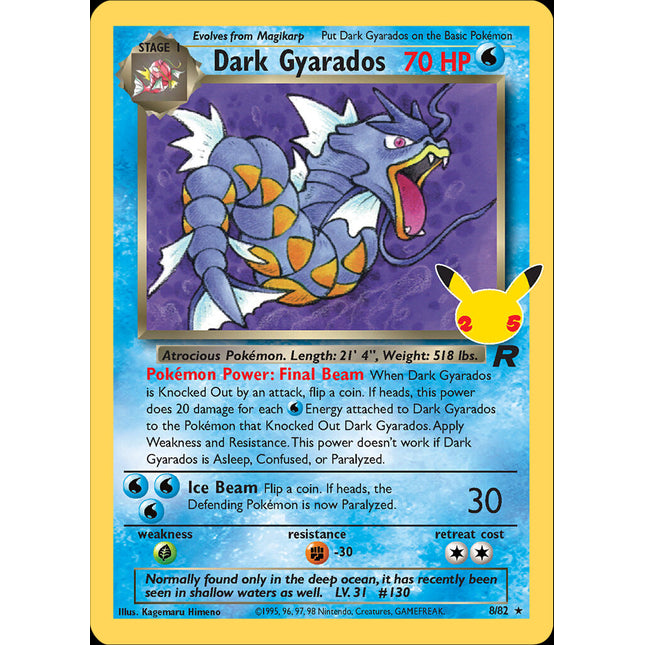 Dark Gyarados (8/82) [Celebrations: 25th Anniversary - Classic Collection]