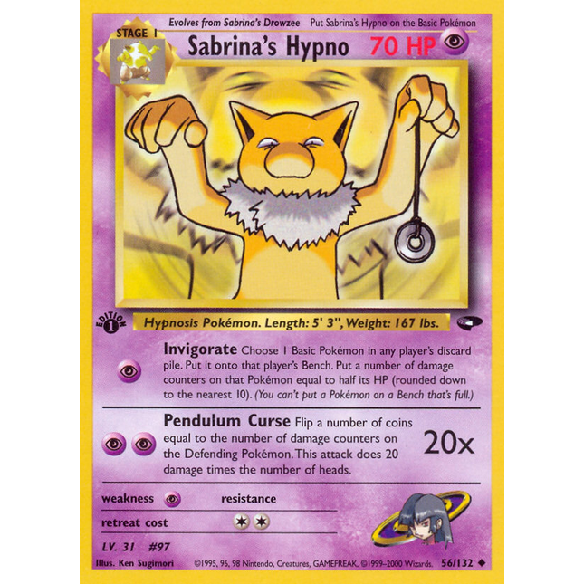Sabrina's Hypno (56/132) [Gym Challenge 1st Edition]
