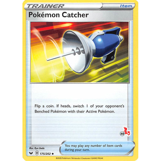 Pokemon Catcher (175/202) (Cinderace Stamp #49) [Battle Academy 2022]