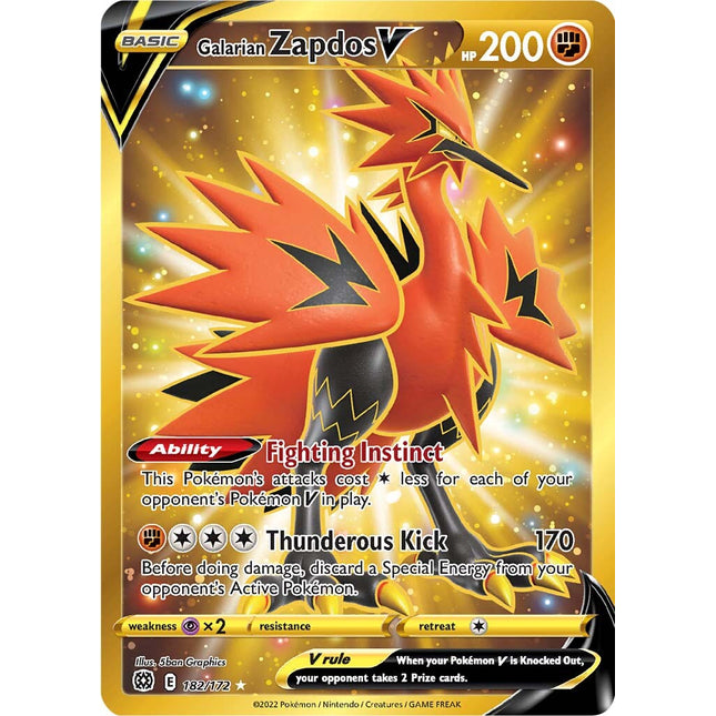 Galarian Zapdos V (182/172) [Sword & Shield: Brilliant Stars]