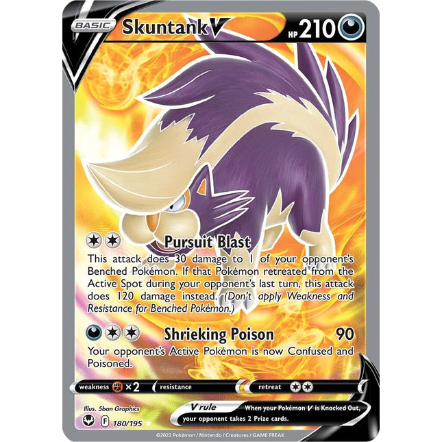 Skuntank V (180/195) [Sword & Shield: Silver Tempest]