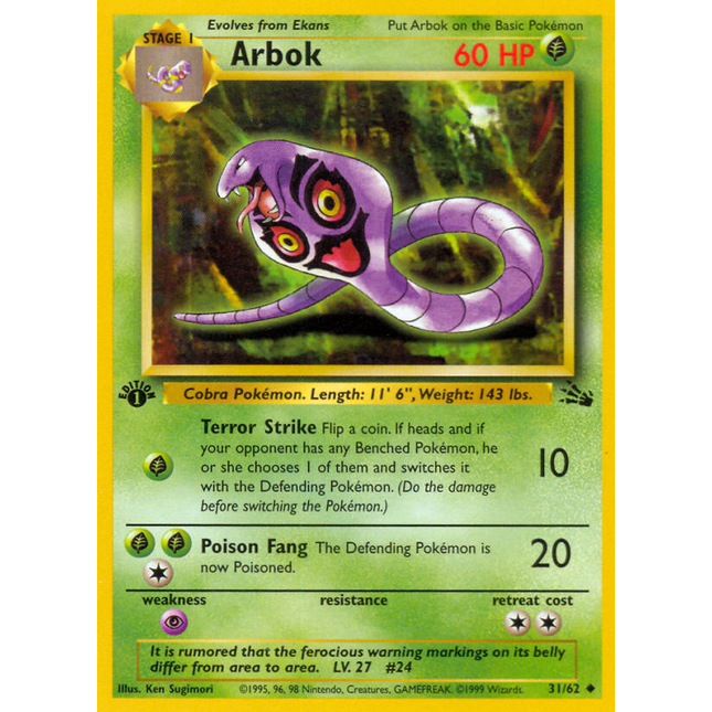 Arbok (31/62) [Fossil 1st Edition]