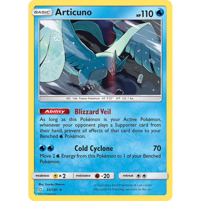 Articuno (32/181) [Sun & Moon: Team Up]