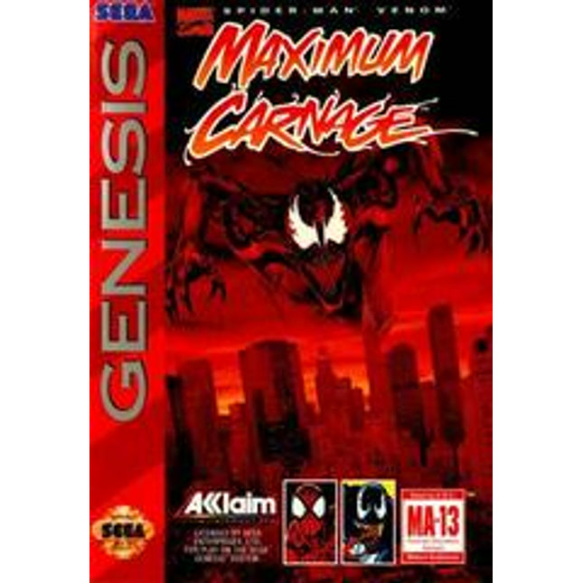 Spiderman Maximum Carnage [Cardboard Box] - Sega Genesis