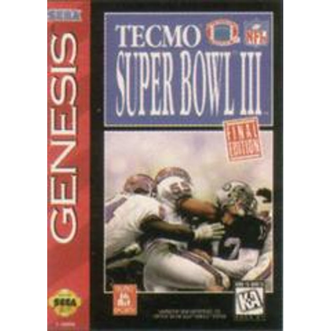 Tecmo Super Bowl III [Cardboard Box] - Sega Genesis