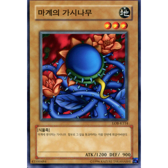 Darkworld Thorns - LOB-K114 - Korean - Yu-Gi-Oh - Near Mint - Common - Legend of Blue Eyes White Dragon
