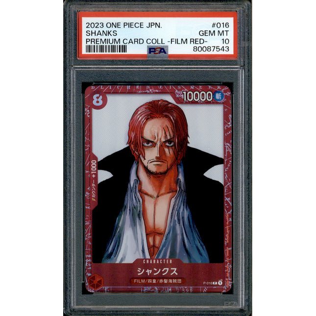 Shanks - P-016 - PSA 10 - Film Red Collection - Promo - One Piece - 87543
