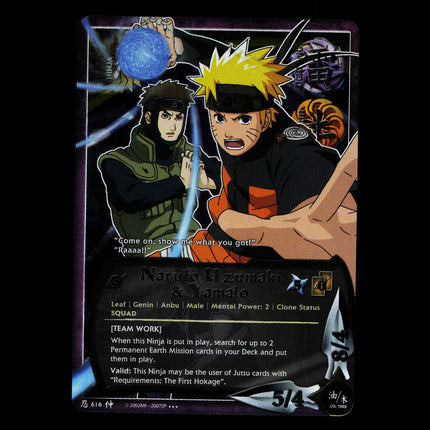 Naruto Uzumaki & Yamato - 616 - NM - Unlimited - Foil - Naruto CCG - E1-101
