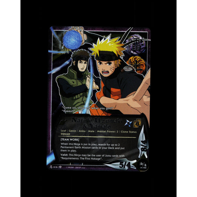 Naruto Uzumaki & Yamato - 616 - NM - Unlimited - Foil - Naruto CCG - E1-101
