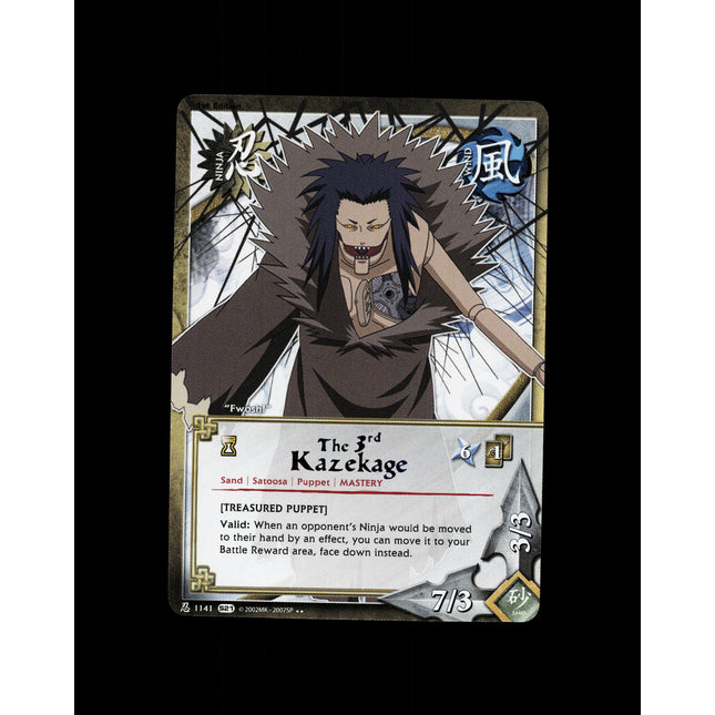 The 3rd Kazekage - 1141 - NM - 1st Edition Rare - S21 - Naruto CCG - D4-15