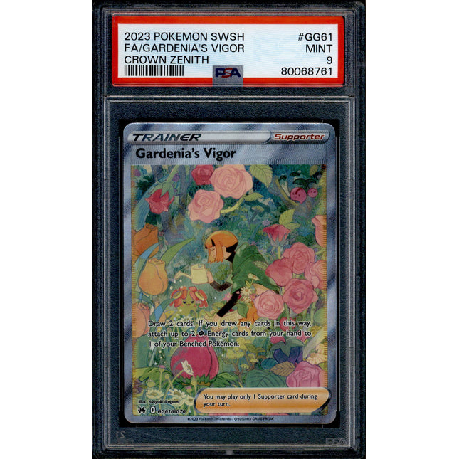 Gardenia's Vigor - GG61/GG70 - PSA 9 - Full Art - Crown Zenith - Pokemon - 68761