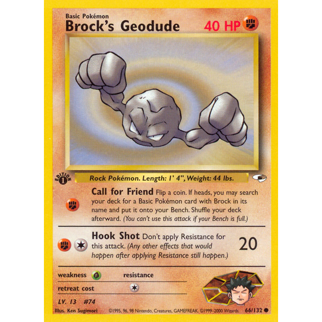 Brock's Geodude (66/132) [Gym Heroes 1st Edition]