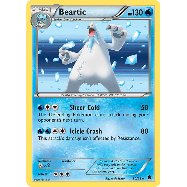 Beartic (30/98) (Cracked Ice Holo) (Blister Exclusive) [Black & White: Emerging Powers]