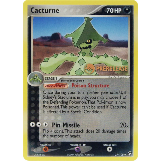 Cacturne (27/108) (Prerelease Promo) [EX: Power Keepers]