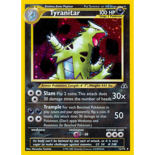 Tyranitar (12/75) [Neo Discovery 1st Edition]