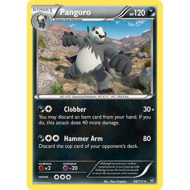 Pangoro (68/111) (Theme Deck Exclusive) [XY: Furious Fists]