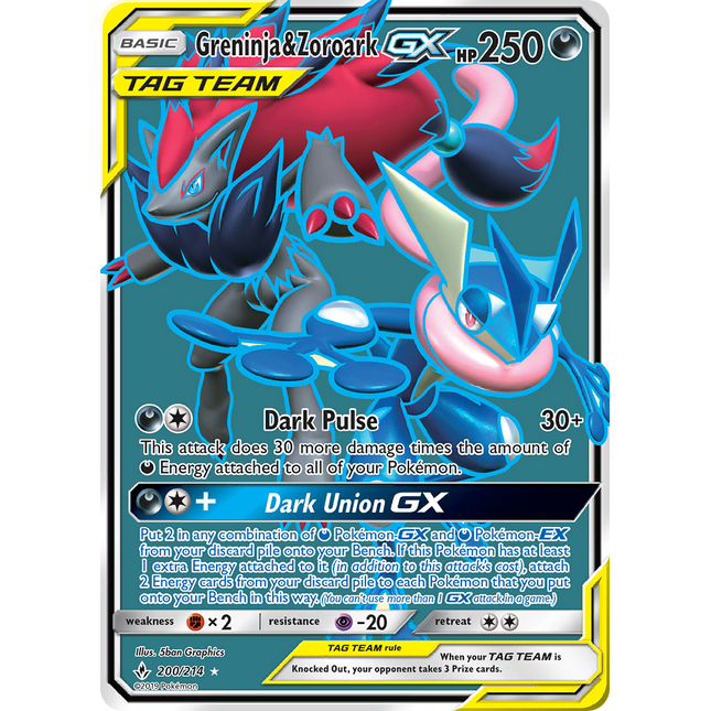 Greninja & Zoroark GX (200/214) [Sun & Moon: Unbroken Bonds]