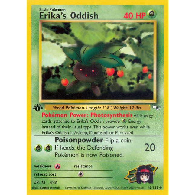 Erika's Oddish (47/132) [Gym Heroes 1st Edition]