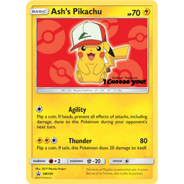 Ash's Pikachu (SM109) [Sun & Moon: Black Star Promos]