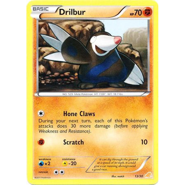 Drilbur (13/30) [Black & White: Trainer Kit - Excadrill]