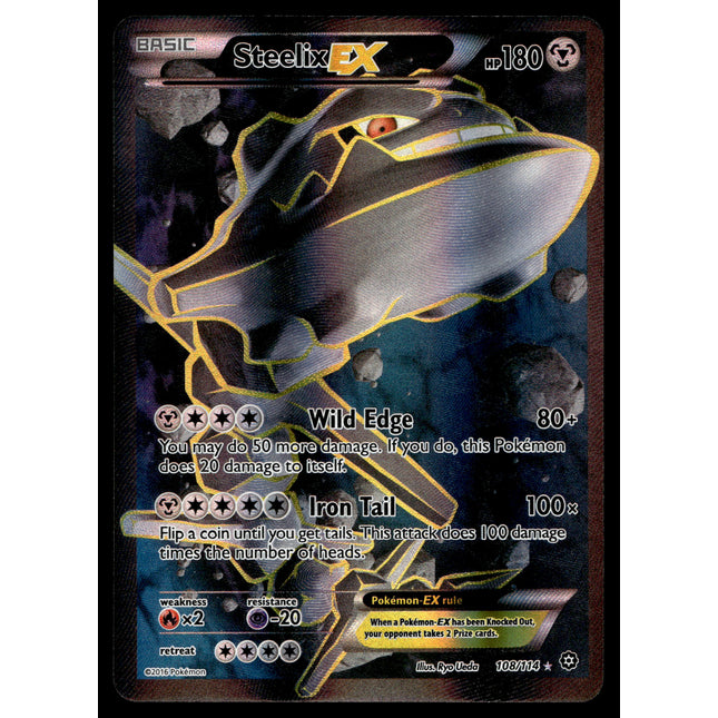 Steelix EX - 108/114 - NM - Full Art - Steam Siege - Pokemon - A9-91