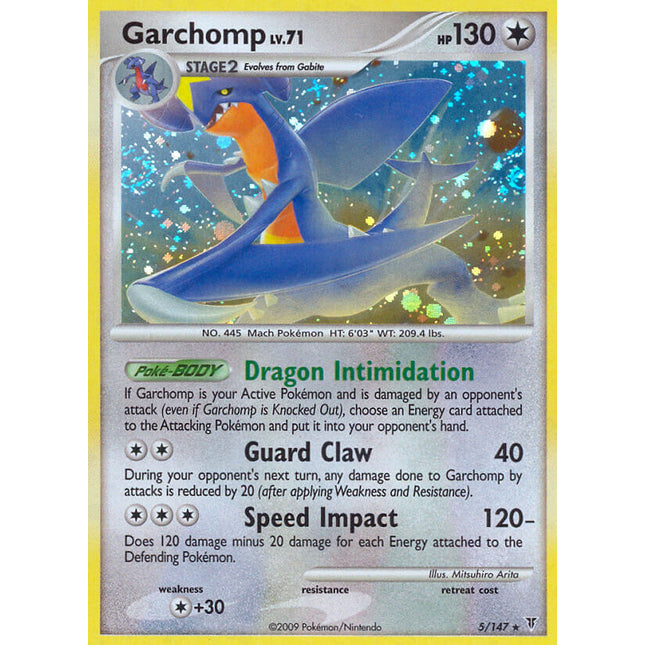 Garchomp (5/147) (Cracked Ice Holo) (Theme Deck Exclusive) [Platinum: Supreme Victors]