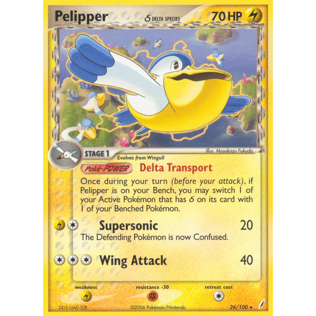 Pelipper(26/100) (Delta Species) [EX: Crystal Guardians]