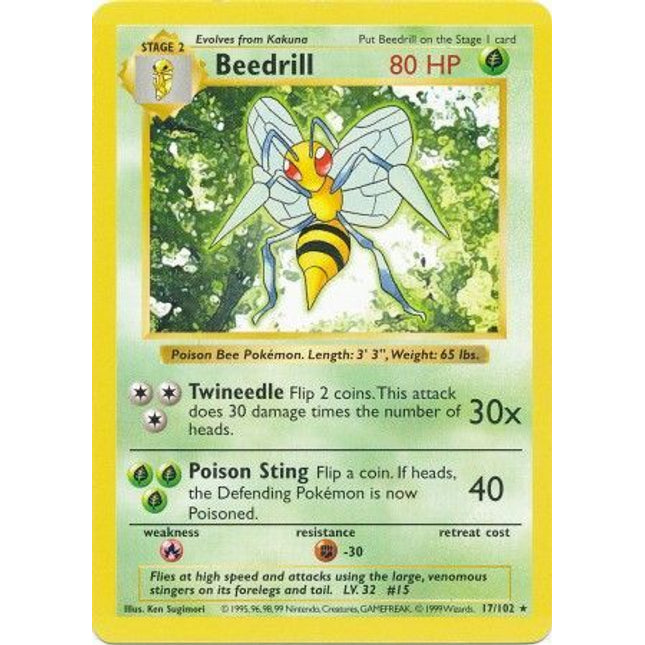 Beedrill (17/102) [Base Set (Shadowless)]