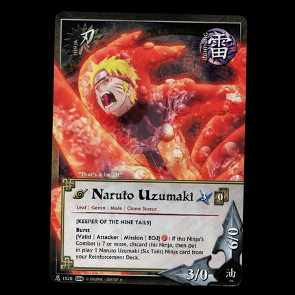 Naruto Uzumaki - 1520 - NM - Foil - S26 - Naruto CCG - E1-153