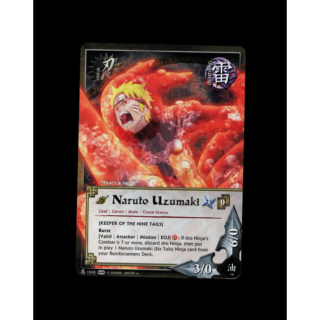 Naruto Uzumaki - 1520 - NM - Foil - S26 - Naruto CCG - E1-153