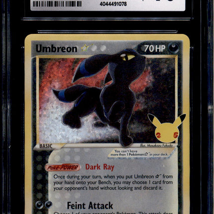 Umbreon Star - 17/17 - CGC 10 - Ultra Rare - Celebrations - Pokemon - 91078