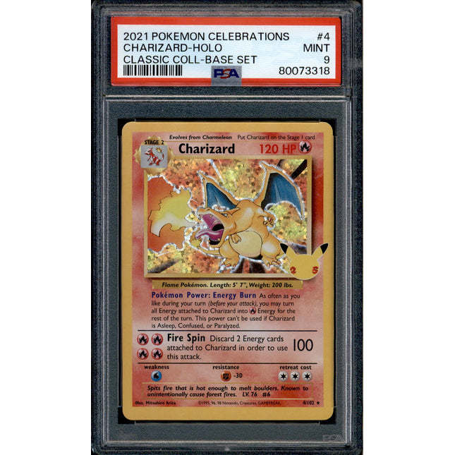 Charizard - 4/102 - PSA 9 - Holo - Celebrations - Pokemon - 73318