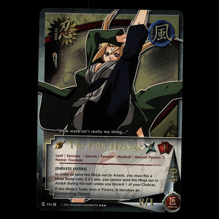 The Fifth Hokage - 334 - NM - Unlimited - Foil - Naruto CCG - E1-118