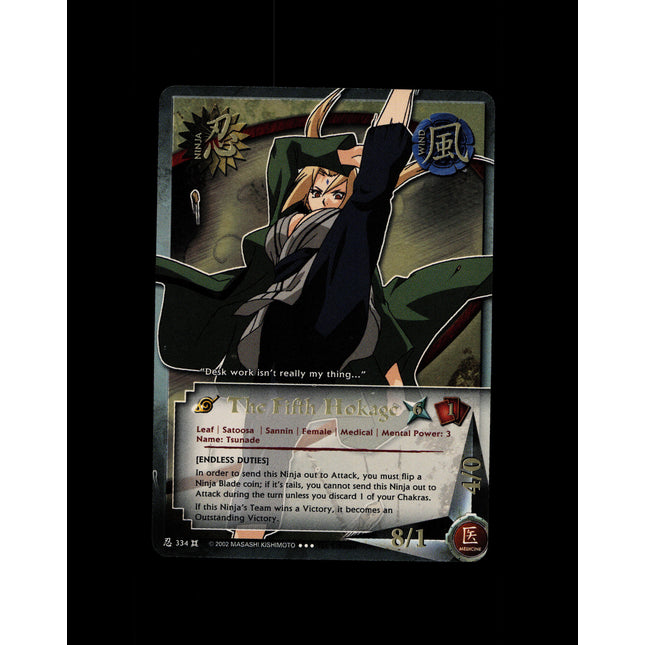 The Fifth Hokage - 334 - NM - Unlimited - Foil - Naruto CCG - E1-118