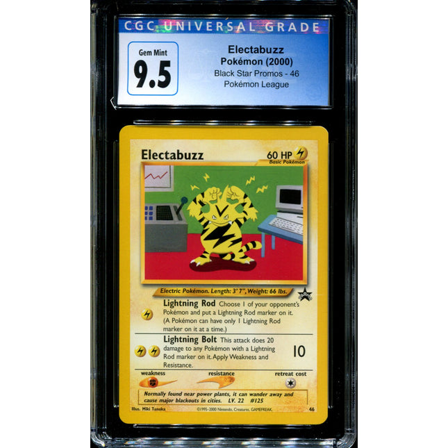 Electabuzz - 46 - CGC 9.5 - Black Star Promos - League - Pokemon - 92015