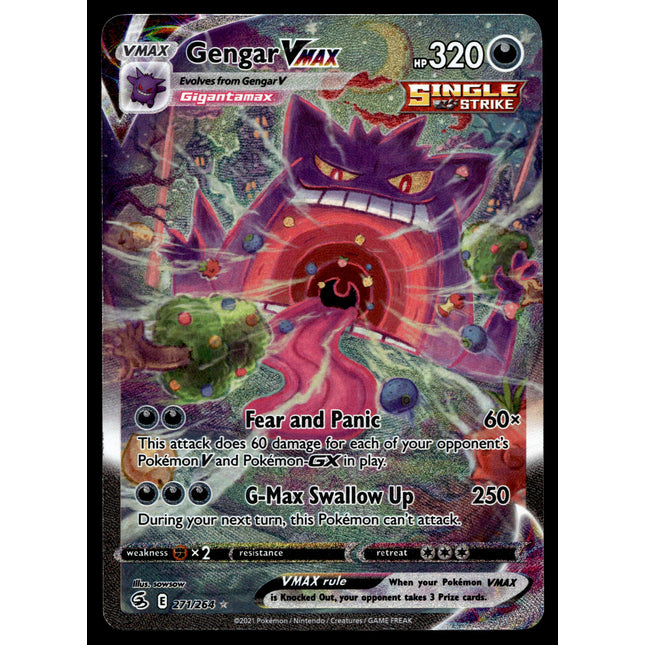 Gengar Vmax - 271/264 - NM - Alt Art - Fusion Strike - Pokemon - A6-89