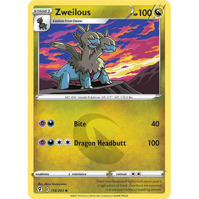 Zweilous (114/203) [Sword & Shield: Evolving Skies]