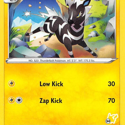 Zebstrika (054/185) (Pikachu Stamp #34) [Battle Academy 2022]