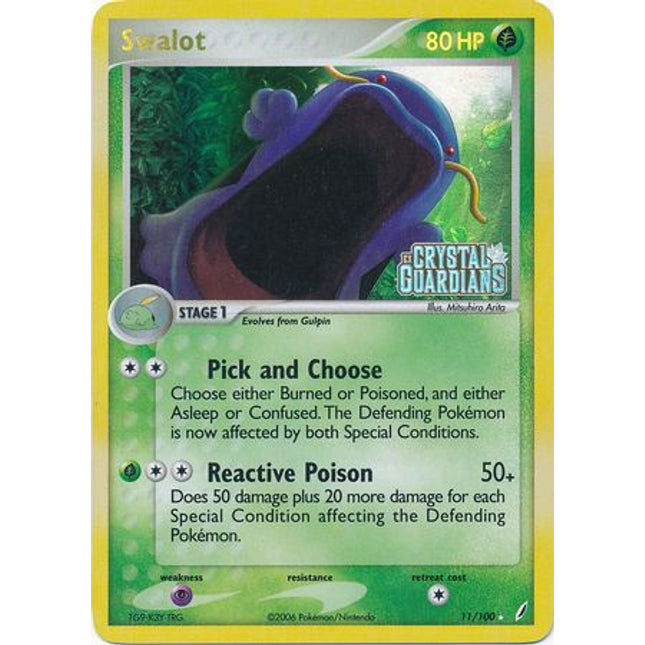Swalot (11/100) (Stamped) [EX: Crystal Guardians]
