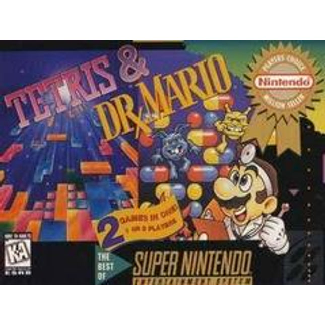 Tetris and Dr. Mario [Player's Choice] - Super Nintendo
