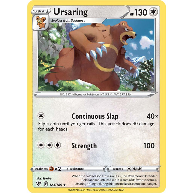 Ursaring (123/189) [Sword & Shield: Astral Radiance]