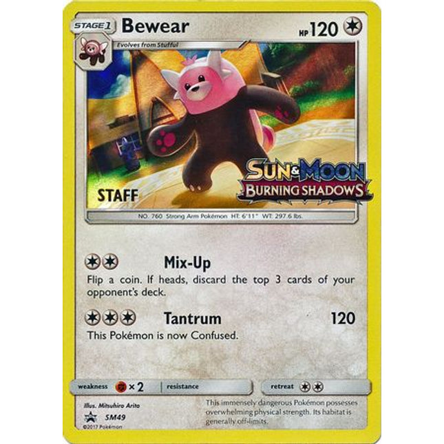 Bewear (SM49) (Staff Prerelease Promo) [Sun & Moon: Black Star Promos]