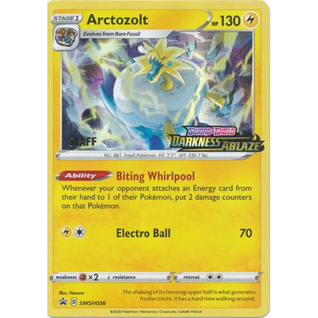 Arctozolt (Staff Prerelease Promo) (SWSH036) [Sword & Shield: Black Star Promos]